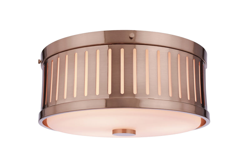Livingston 3 Light 13" Flushmount in Satin Brass