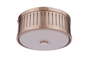 Livingston 3 Light 13" Flushmount in Satin Brass