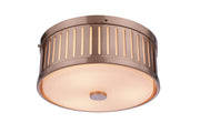 Livingston 3 Light 13" Flushmount in Satin Brass