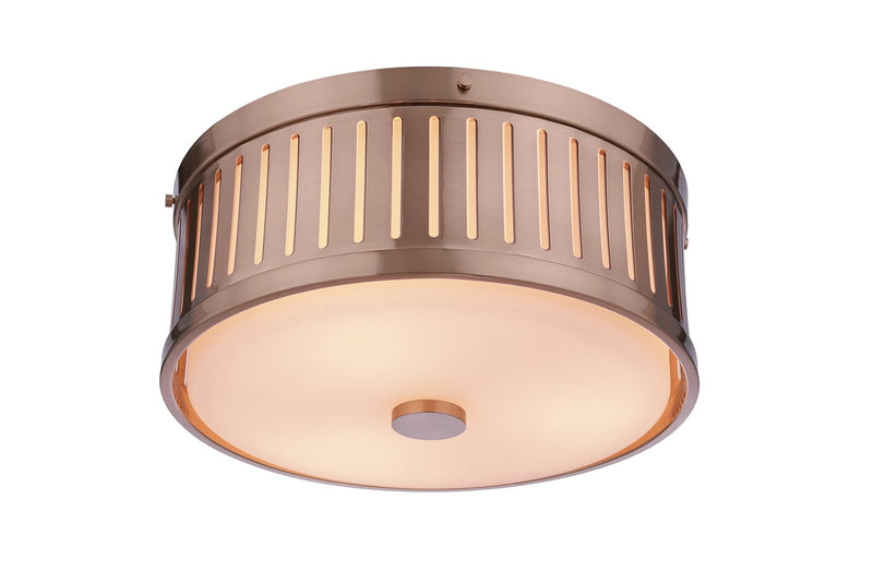 Livingston 3 Light 13" Flushmount in Satin Brass