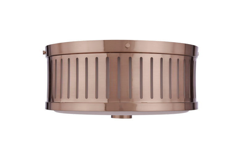 Livingston 3 Light 13" Flushmount in Satin Brass