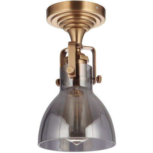 State House 10.75" 1 Light Semi Flush in Vintage Brass