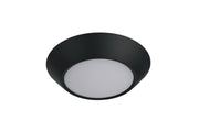 Slim Line 4" (5.9" Overall) 1 Light LED Flush in Flat Black