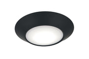 Slim Line 6" (7.5" Overall) 1 Light LED Flush in Flat Black