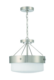 Oak Street 2 Light 13" Convertible Semi Flush in Brushed Polished Nickel