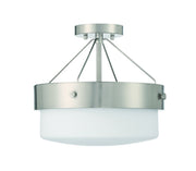 Oak Street 2 Light 13" Convertible Semi Flush in Brushed Polished Nickel