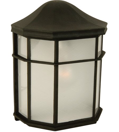 Contractor's 1 Light 8" Small Outdoor Wall Mount in Textured Black