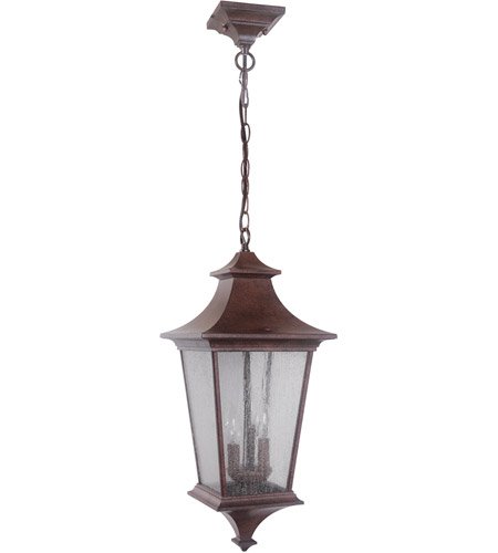 Argent II 3 Light 10" Outdoor Pendant in Aged Bronze Textured