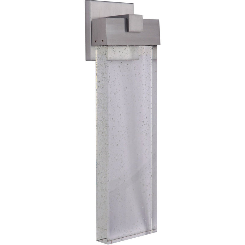 Aria 1 Light 6.5" Large LED Outdoor Wall Lantern in Satin Aluminum