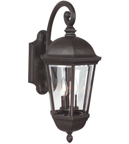 Britannia 3 Light 13" Medium Outdoor Wall Lantern in Oiled Bronze (Outdoor)