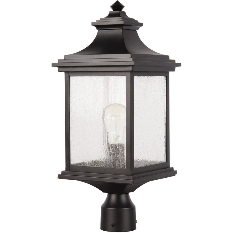 Gentry 1 Light 8.5" Outdoor Post Mount in Midnight