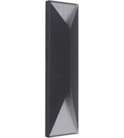 Peak 2 Light 5" Large LED Outdoor Pocket Sconce in Textured Black / Brushed Aluminum