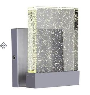 Aria II 1 Light 6" Medium LED Outdoor Wall Mount in Satin Aluminum