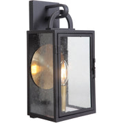 Wolford 1 Light 7" Small Outdoor Wall Mount in Textured Black