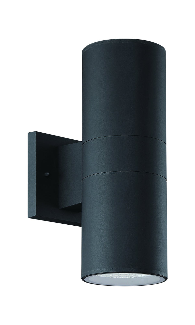 Pillar 1 Light 7" Up/Down Outdoor LED Wall Lantern in Textured Black