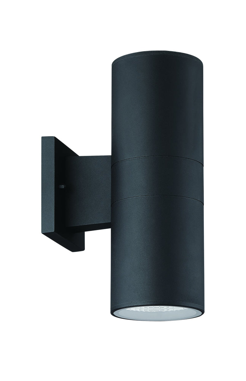Pillar 1 Light 7" Up/Down Outdoor LED Wall Lantern in Textured Black