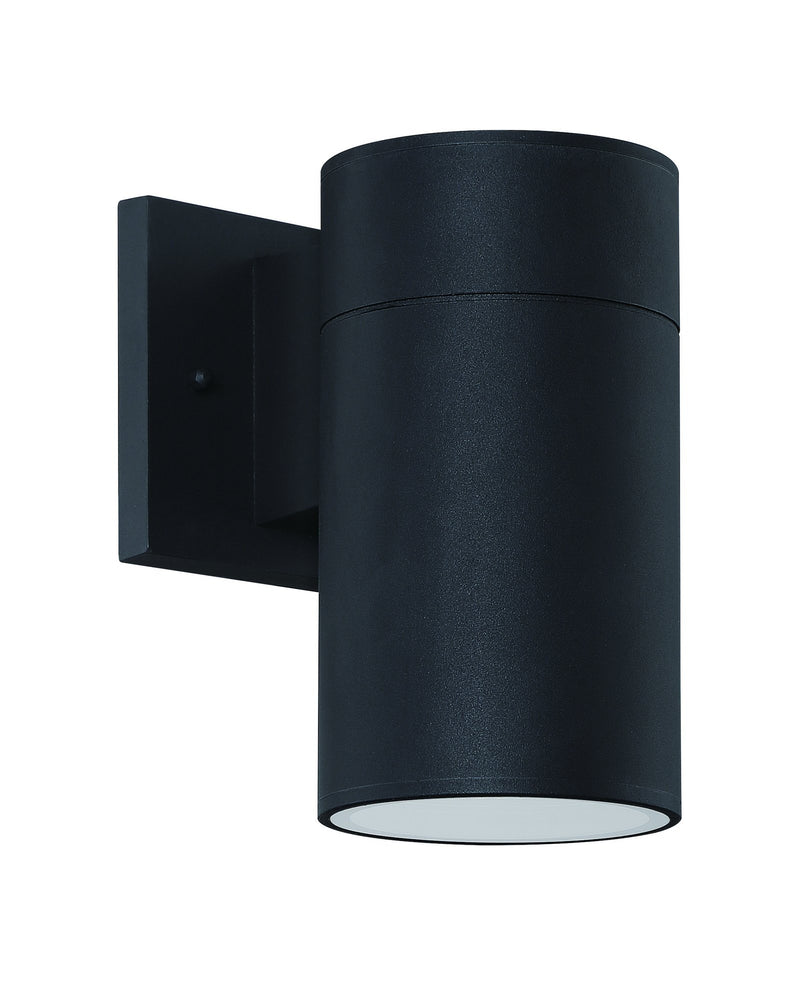 Pillar 1 Light 7" Outdoor LED Wall Lantern in Textured Black