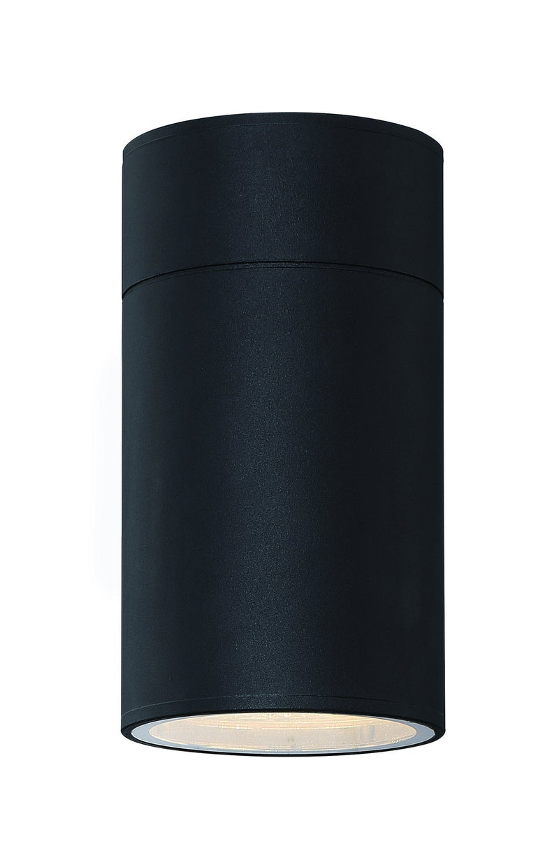 Pillar 1 Light 7" Outdoor LED Wall Lantern in Textured Black