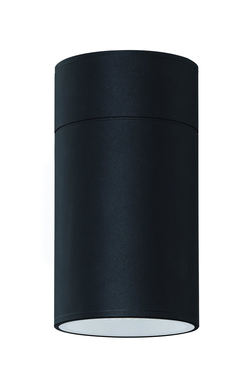 Pillar 1 Light 7" Outdoor LED Wall Lantern in Textured Black