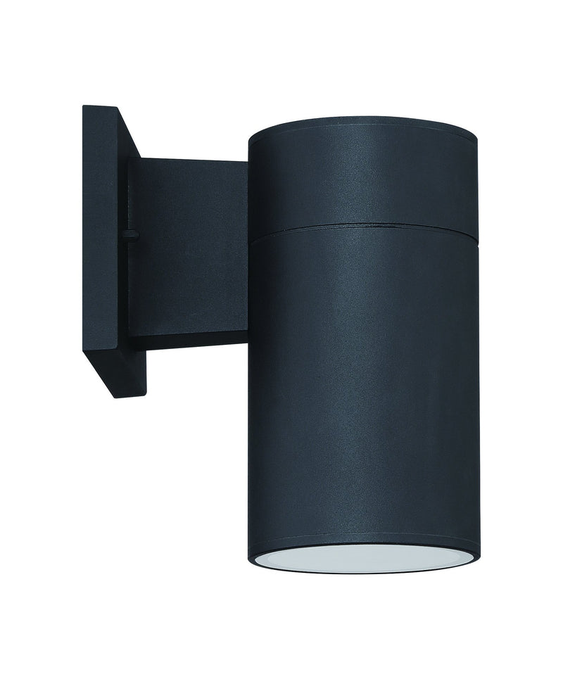 Pillar 1 Light 7" Outdoor LED Wall Lantern in Textured Black