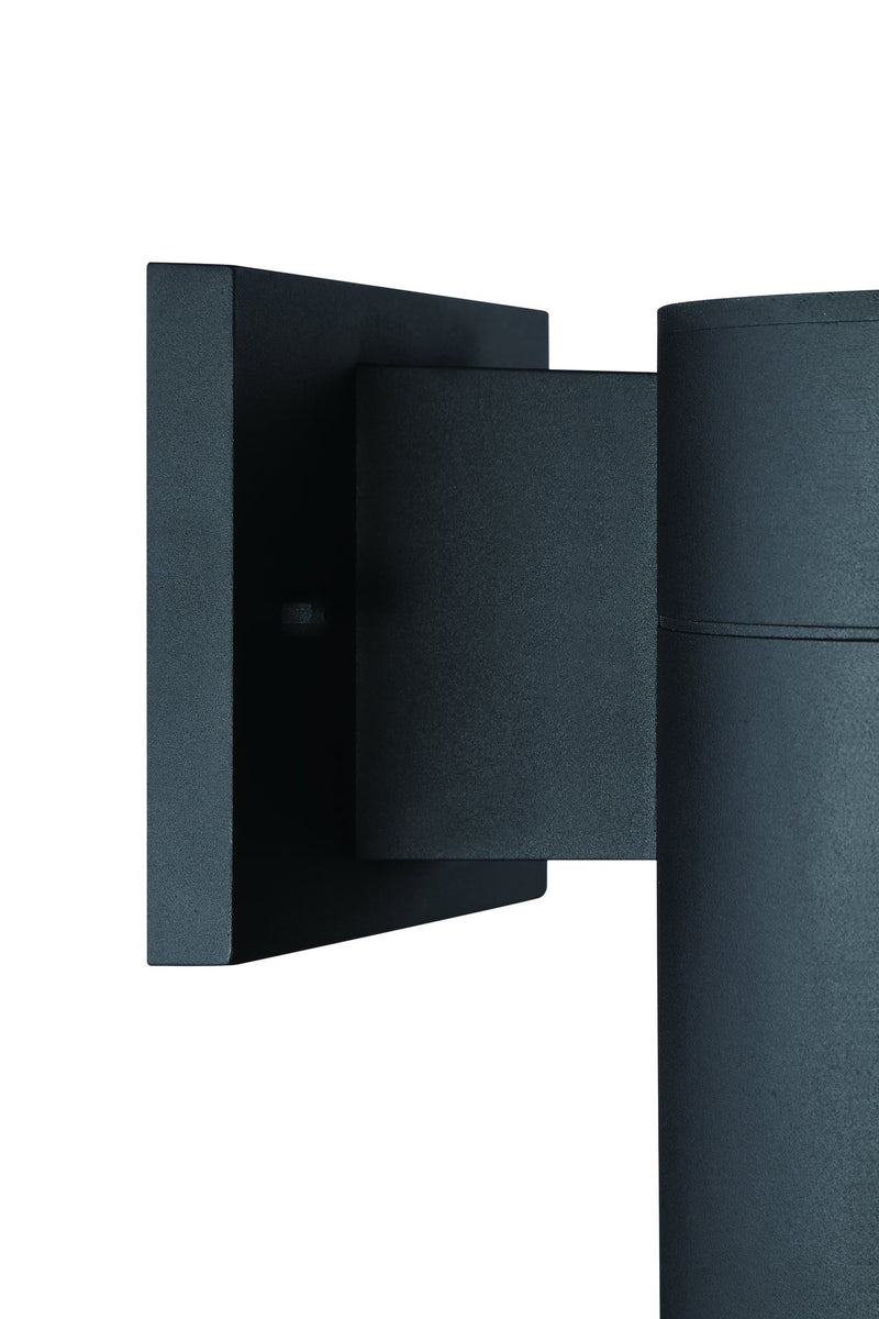 Pillar 1 Light 7" Outdoor LED Wall Lantern in Textured Black