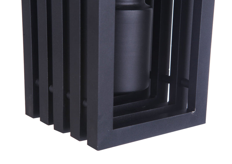 Carmel 1 Light 5" Small Outdoor Wall Lantern in Textured Black