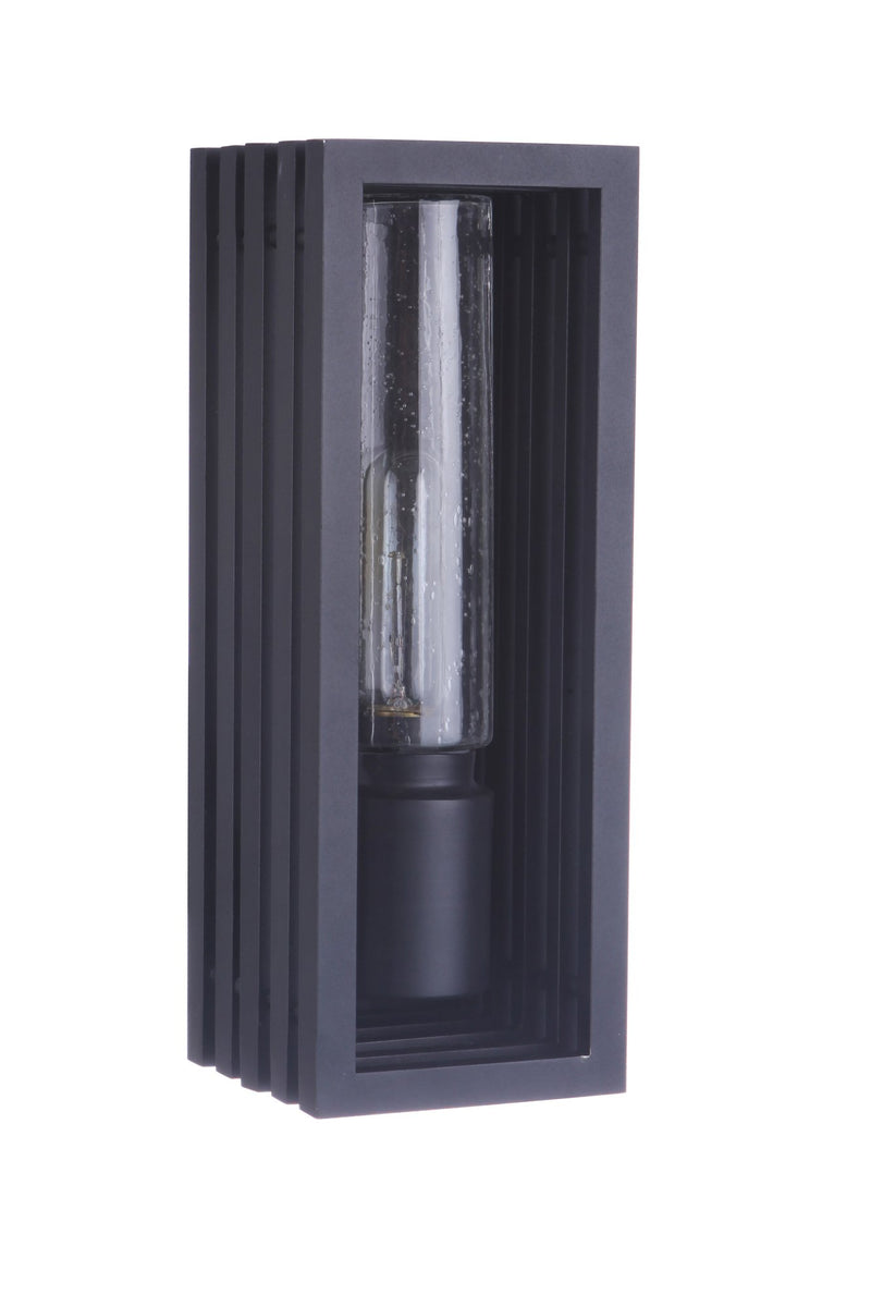Carmel 1 Light 5" Small Outdoor Wall Lantern in Textured Black
