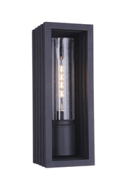 Carmel 1 Light 7" Large Outdoor Wall Lantern in Textured Black