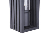 Carmel 1 Light 7" Large Outdoor Wall Lantern in Textured Black