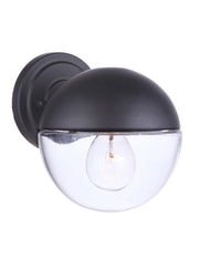 Evie 1 Light 6.5" Small Outdoor Wall Lantern in Midnight