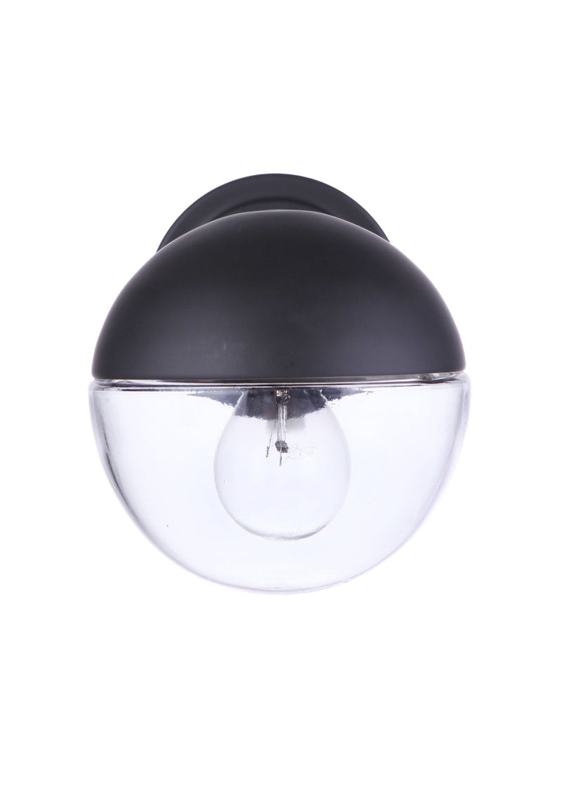 Evie 1 Light 6.5" Small Outdoor Wall Lantern in Midnight