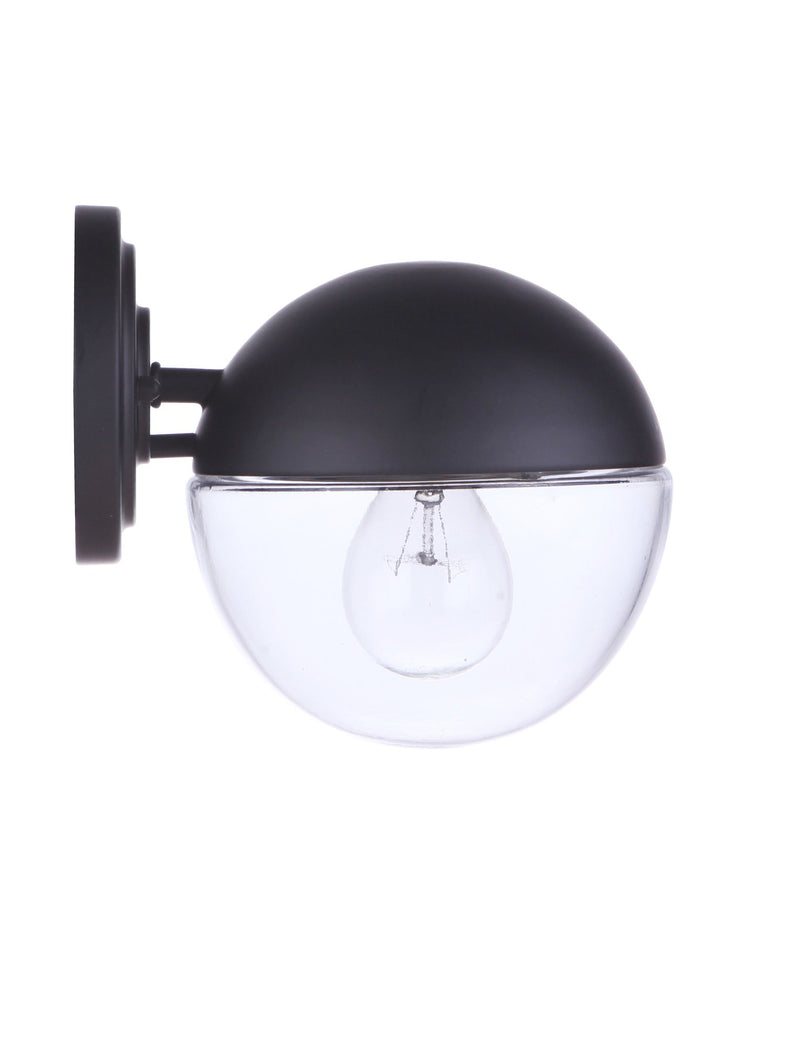 Evie 1 Light 6.5" Small Outdoor Wall Lantern in Midnight