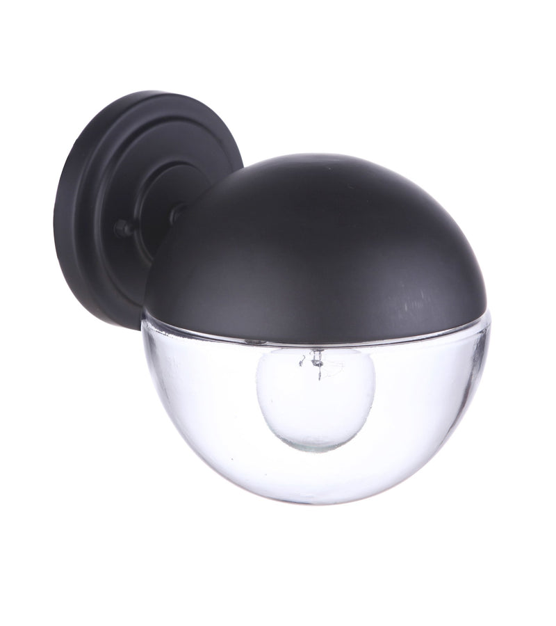 Evie 1 Light 6.5" Small Outdoor Wall Lantern in Midnight