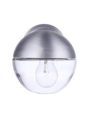 Evie 1 Light 6.5" Small Outdoor Wall Lantern in Satin Aluminum