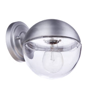 Evie 1 Light 6.5" Small Outdoor Wall Lantern in Satin Aluminum