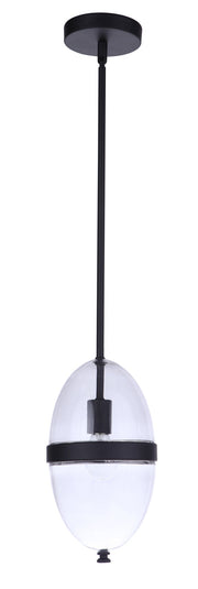 Sivo 1 Light 6.75" Outdoor Pendant in Midnight