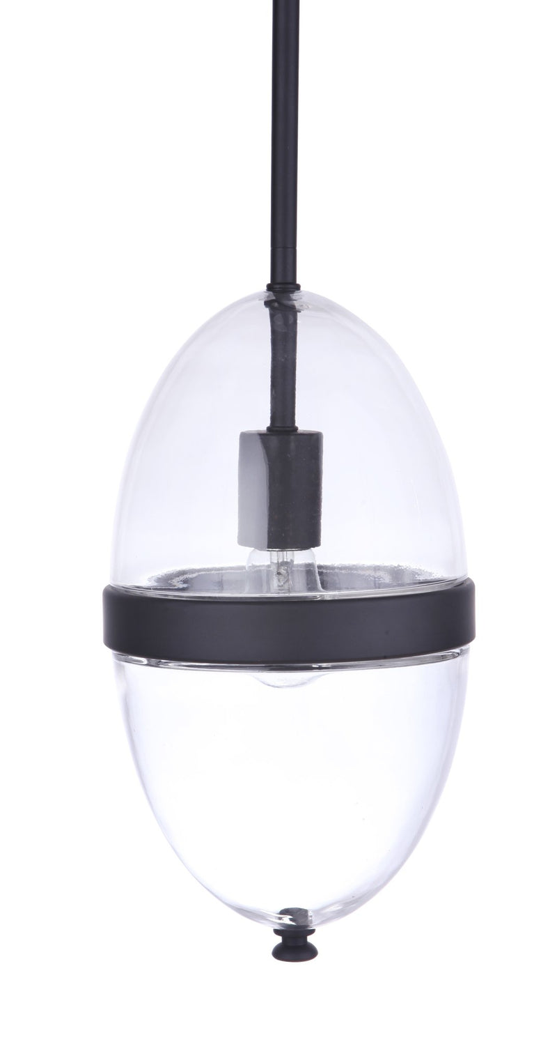 Sivo 1 Light 6.75" Outdoor Pendant in Midnight
