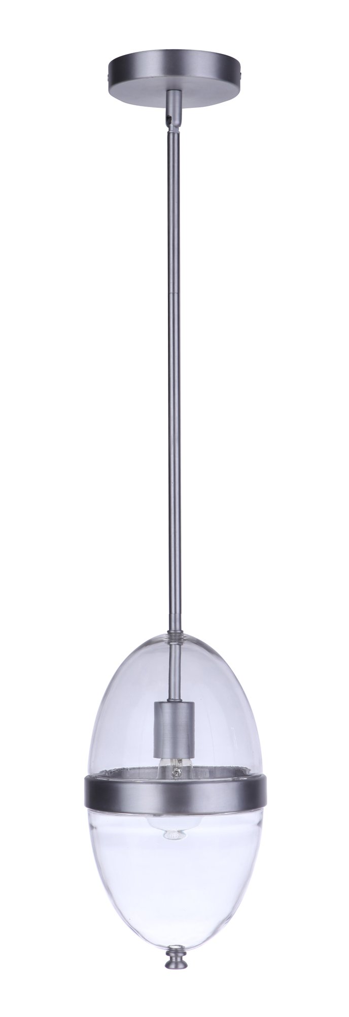 Sivo 1 Light 6.75" Outdoor Pendant in Satin Aluminum