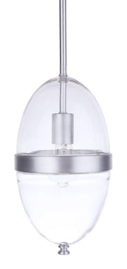 Sivo 1 Light 6.75" Outdoor Pendant in Satin Aluminum
