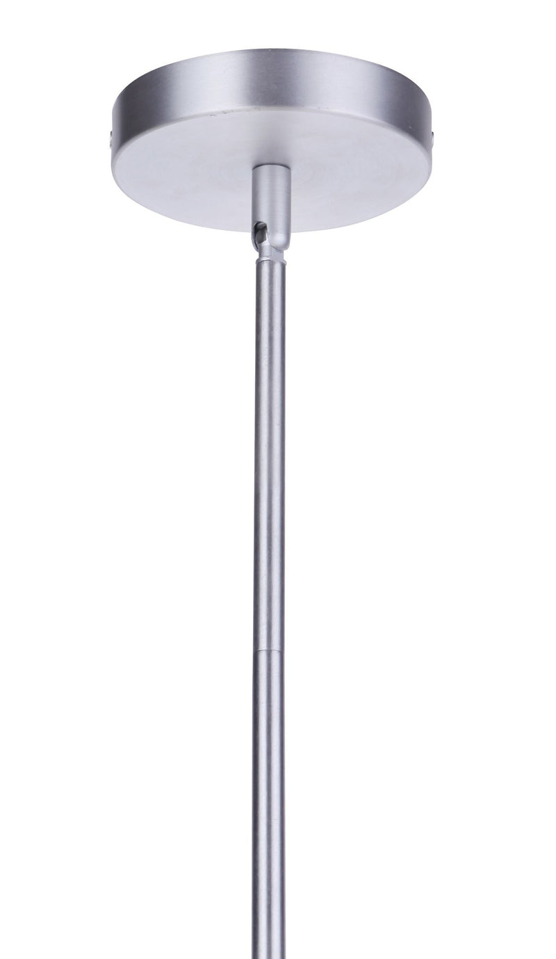 Sivo 1 Light 6.75" Outdoor Pendant in Satin Aluminum