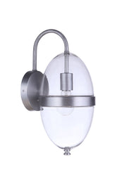 Sivo 1 Light 6.75" Medium Outdoor Wall Lantern in Satin Aluminum