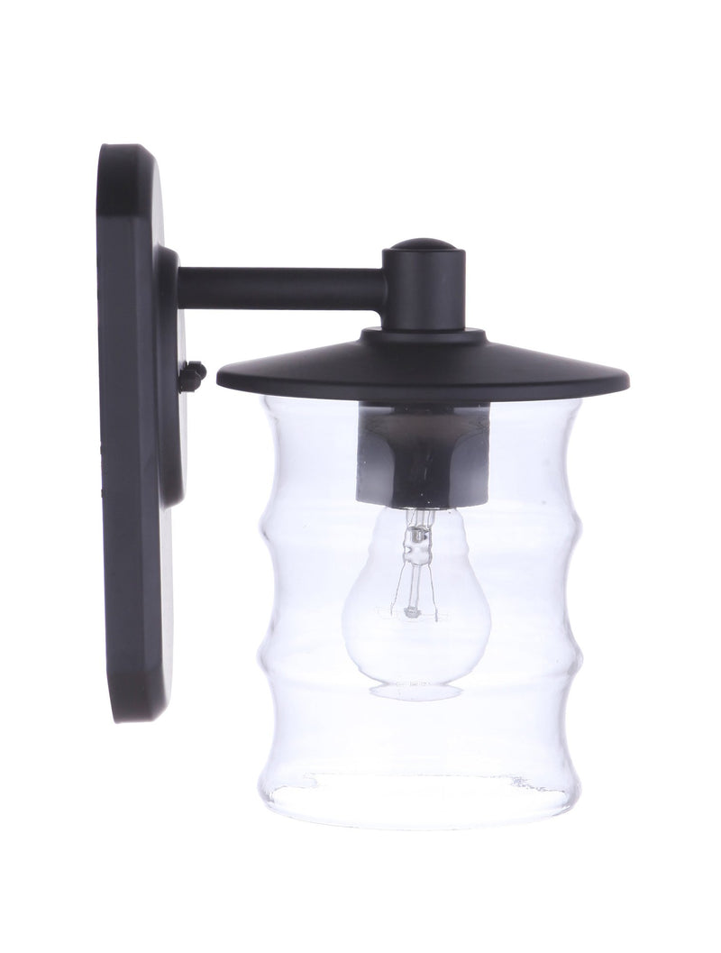 Canon 1 Light 6.13" Small Outdoor Wall Lantern in Midnight