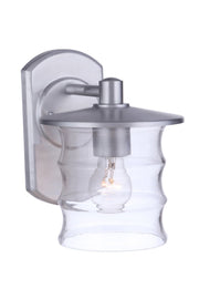 Canon 1 Light 6.13" Small Outdoor Wall Lantern in Satin Aluminum