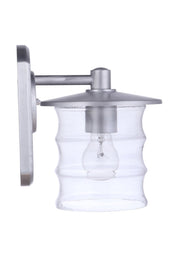 Canon 1 Light 6.13" Small Outdoor Wall Lantern in Satin Aluminum