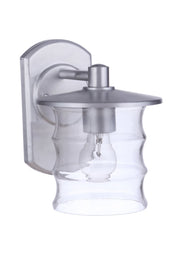 Canon 1 Light 6.13" Small Outdoor Wall Lantern in Satin Aluminum