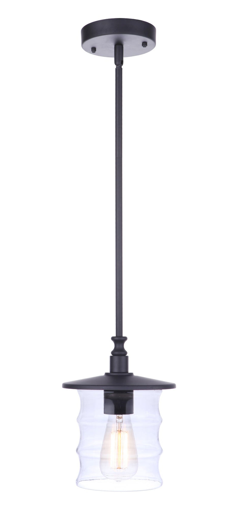 Canon 1 Light 7.5" Outdoor Pendant in Midnight