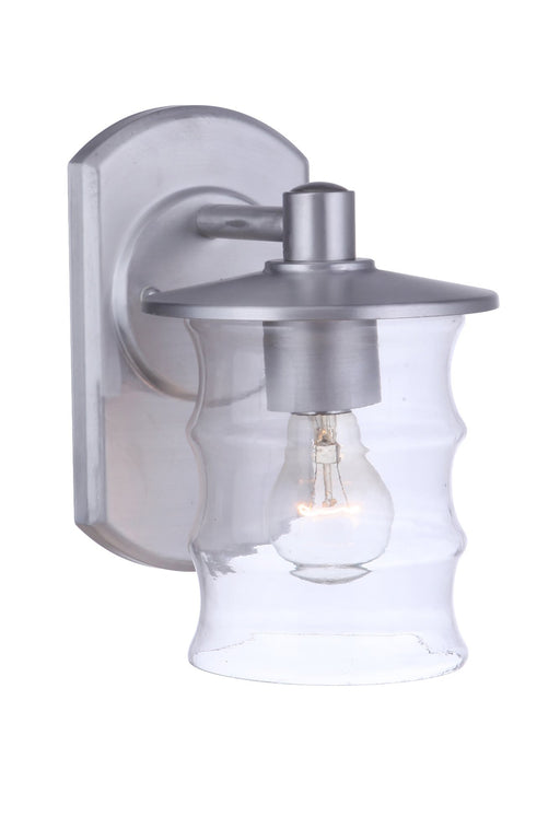 Canon 1 Light 7.5" Medium Outdoor Wall Lantern in Satin Aluminum