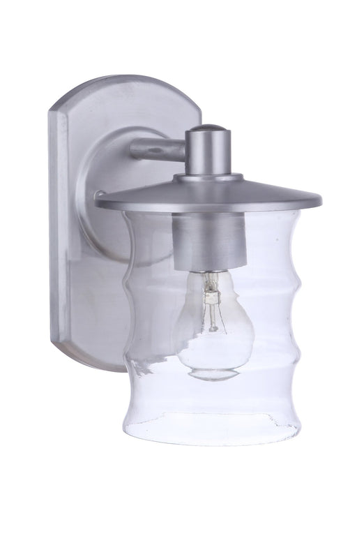 Canon 1 Light 7.5" Medium Outdoor Wall Lantern in Satin Aluminum