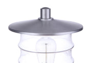 Canon 1 Light 9" Outdoor Post Mount in Satin Aluminum