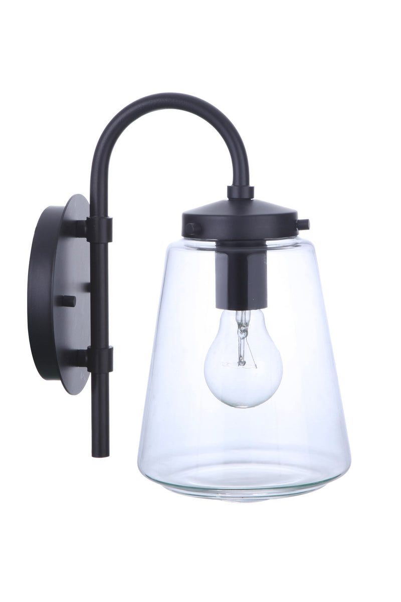 Laclede 1 Light 6.25" Small Outdoor Wall Lantern in Midnight